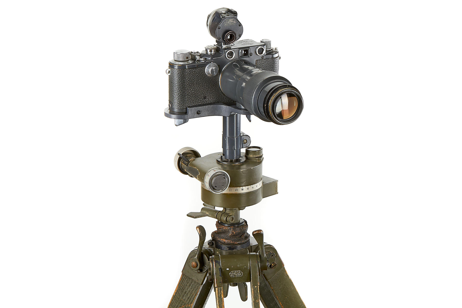 Leica IIIc K grey W.H. Rundbildkamera outfit