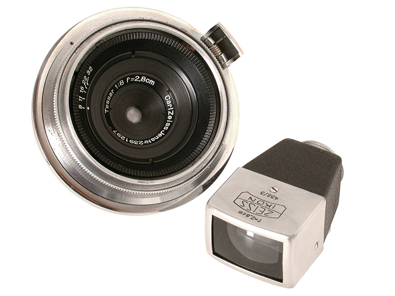 Carl Zeiss Jena 2,8 cm/8 TESSAR + Sucher