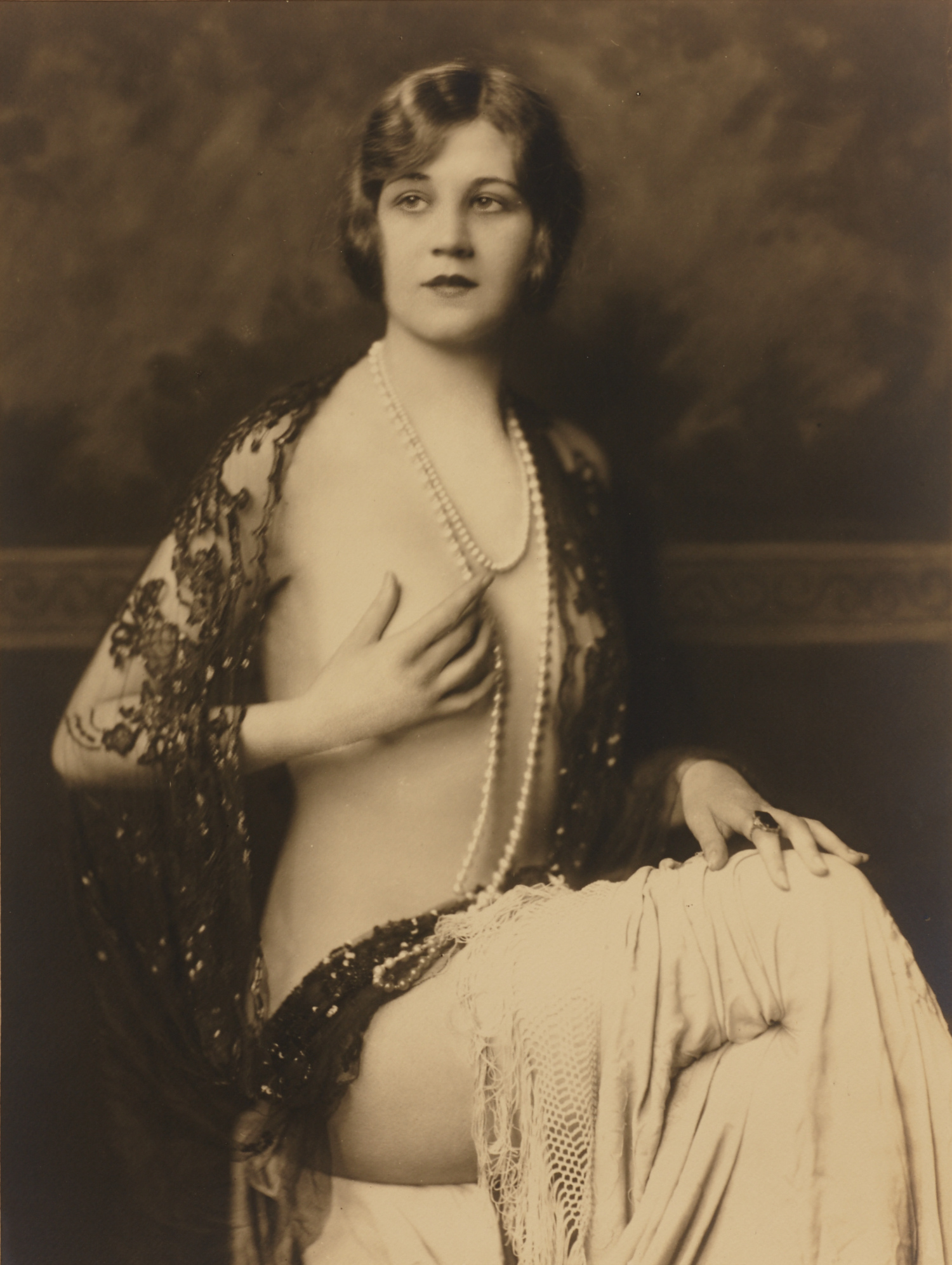 ALFRED CHENEY JOHNSTON (1884–1971) Woman with Pearl Necklace, 1920s