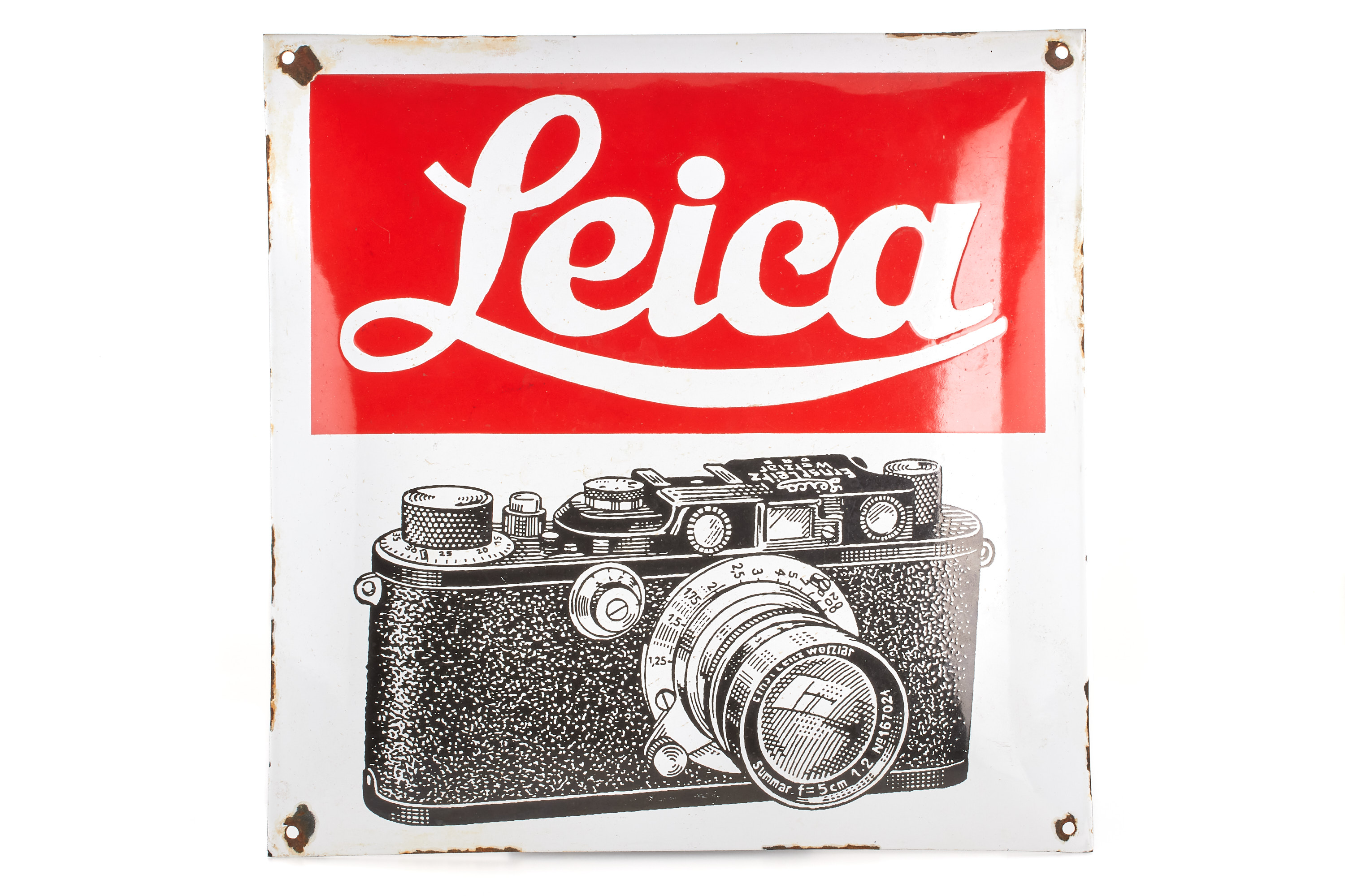 Leica Enamel Sign