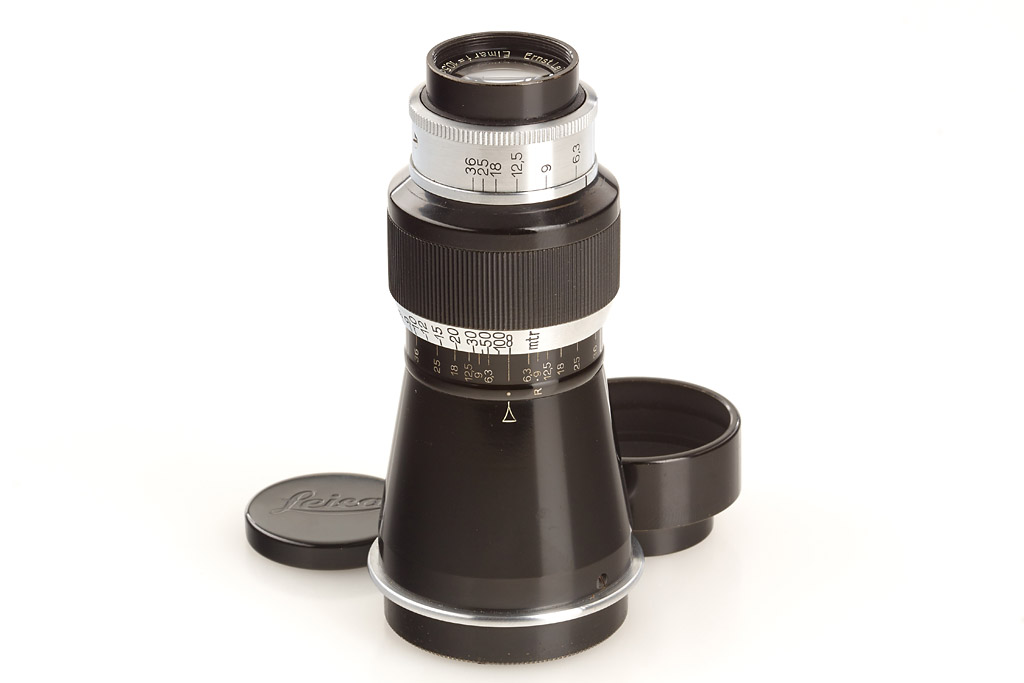 Elmar 6.3/10.5cm black/chrome