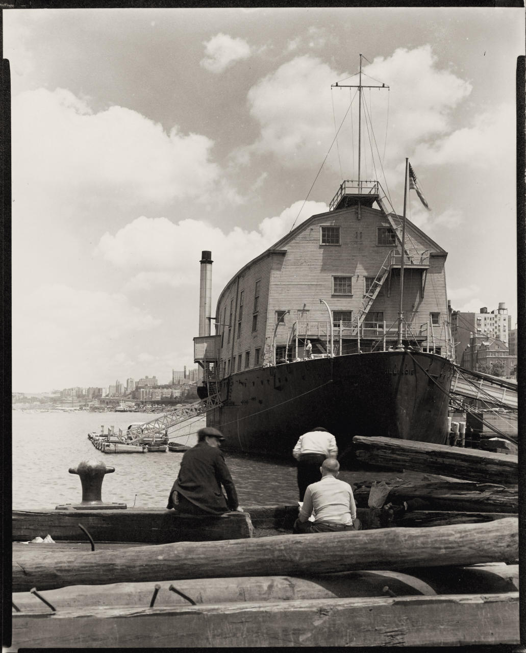 BERENICE ABBOTT (1898–1991) ‘Freighter Illinois, docked, Manhattan’, July 2nd, 1937