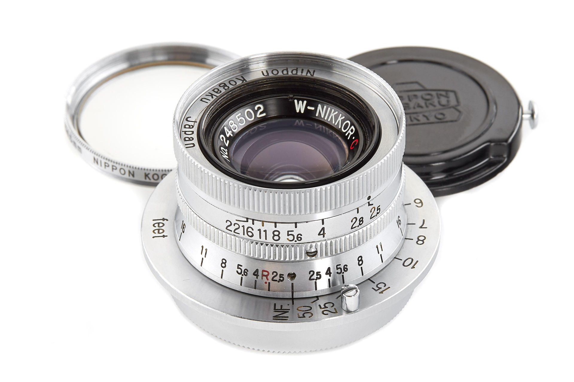 Nippon Kogaku Japan f. Leica M39 W-Nikkor C 2.5/3.5cm
