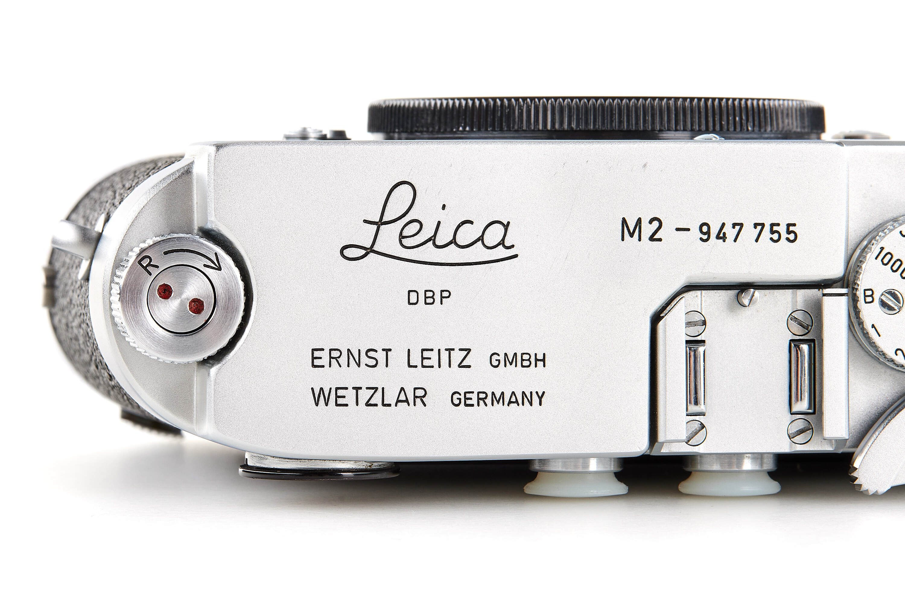 Leica M2 chrome Button Rewind with Leicavit MP