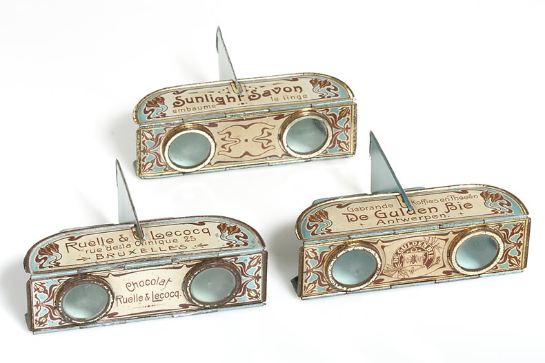 Adverising Pocket Folding Stereoscopes (various)