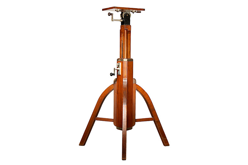Large Mahogany Studio Tripod