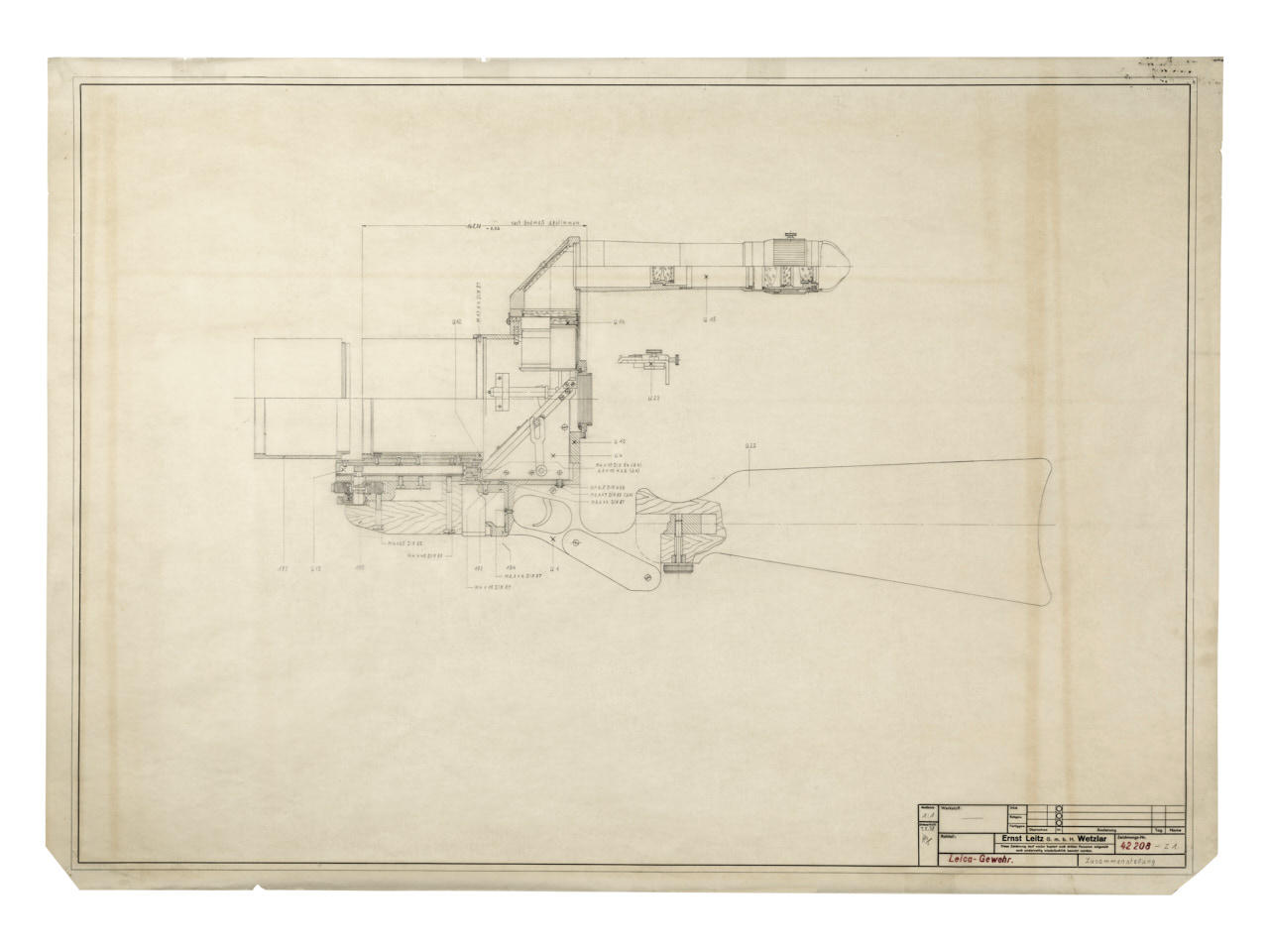 Leica Rifle 'Leica Gewehr' Hans Hubmann Drawing