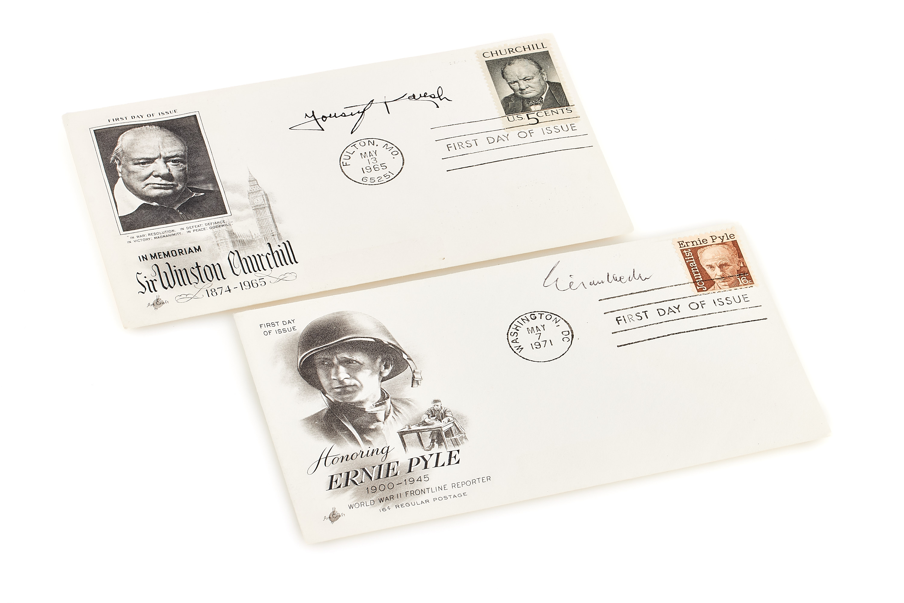 First-Day-Of-Issue Stamps 'A. Eisenstaedt' and 'Y. Karsch' *