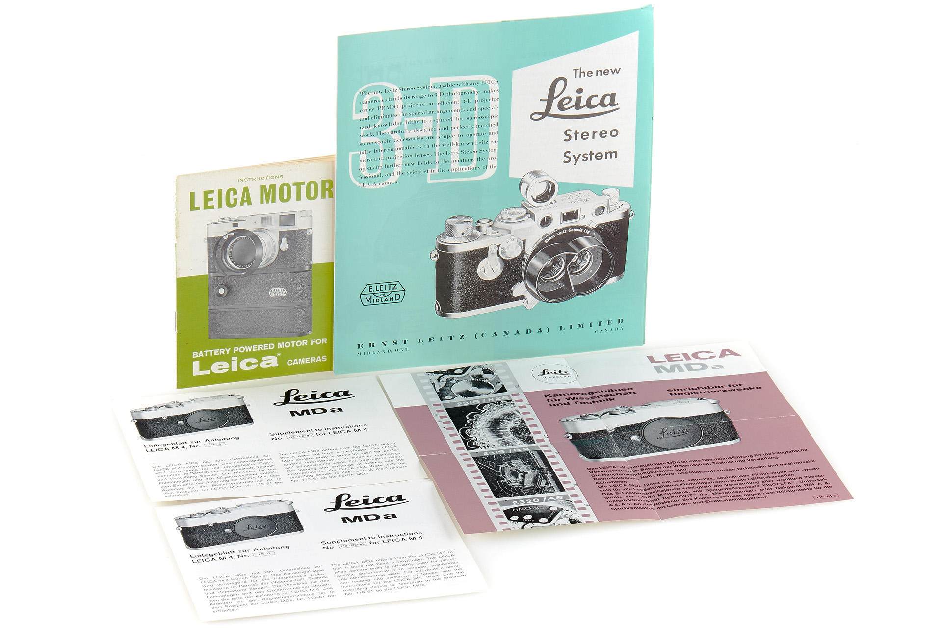 Leica Brochures lot Leica Brochures lot