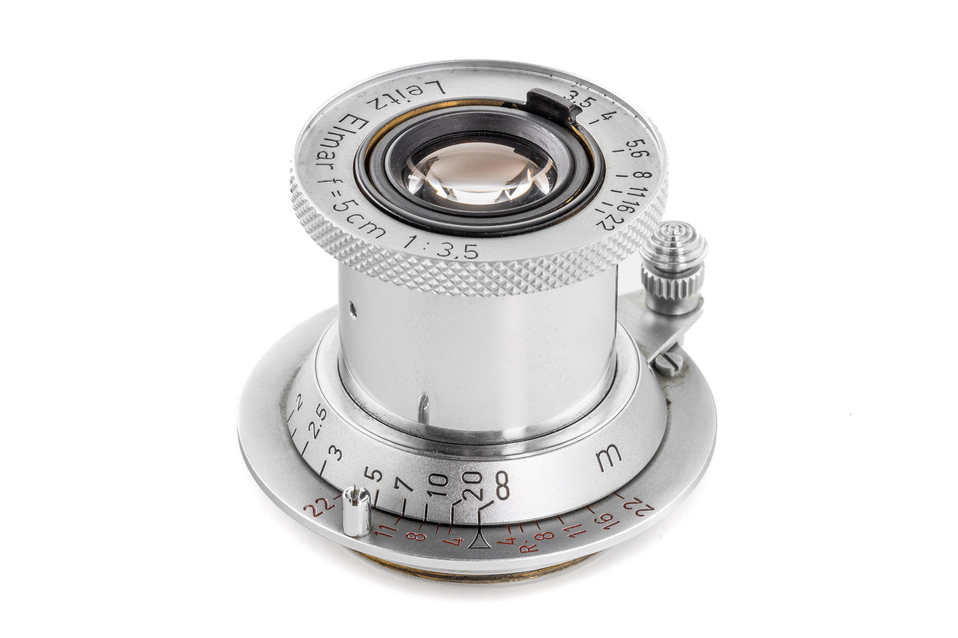 Elmar 3.5/5cm Red Scale prototype * Elmar 3.5/5cm Red Scale prototype *