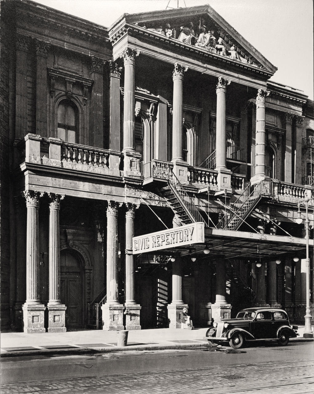 BERENICE ABBOTT (1898–1991) ‘Civic Repertory Theater, 14th Street West and 6th Avenue, Manhattan’, July 2nd, 1936