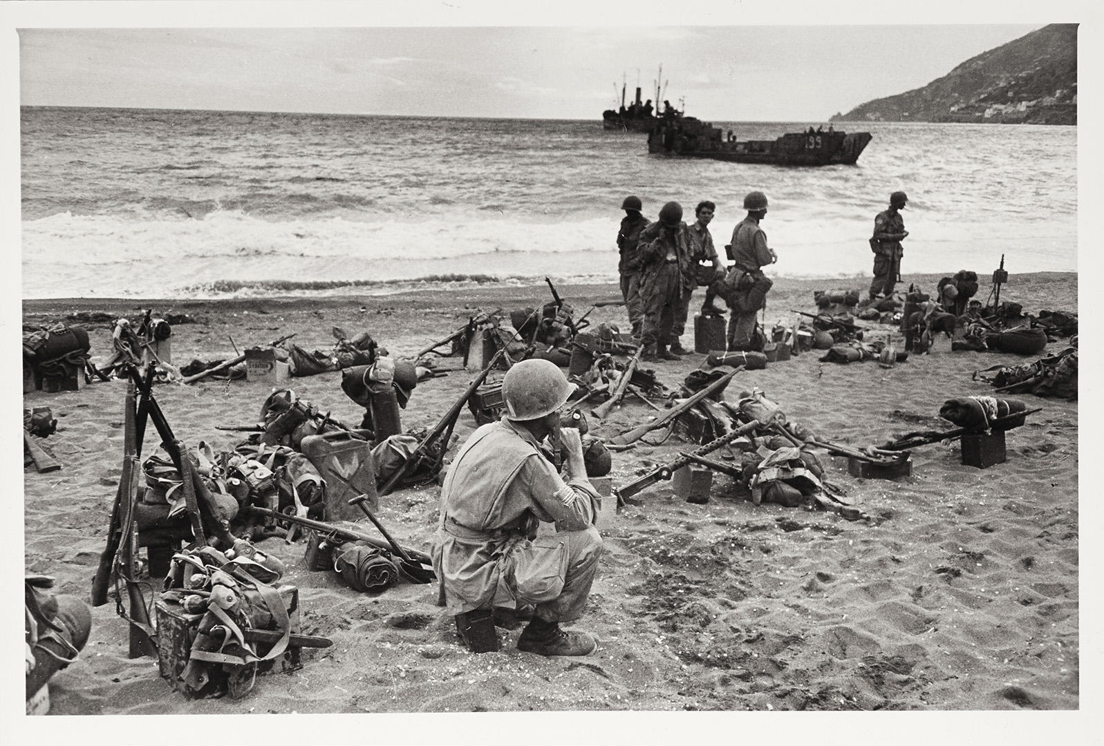 ROBERT CAPA (1913–1954) Landing of US soldiers near Salerno, Italy 1943