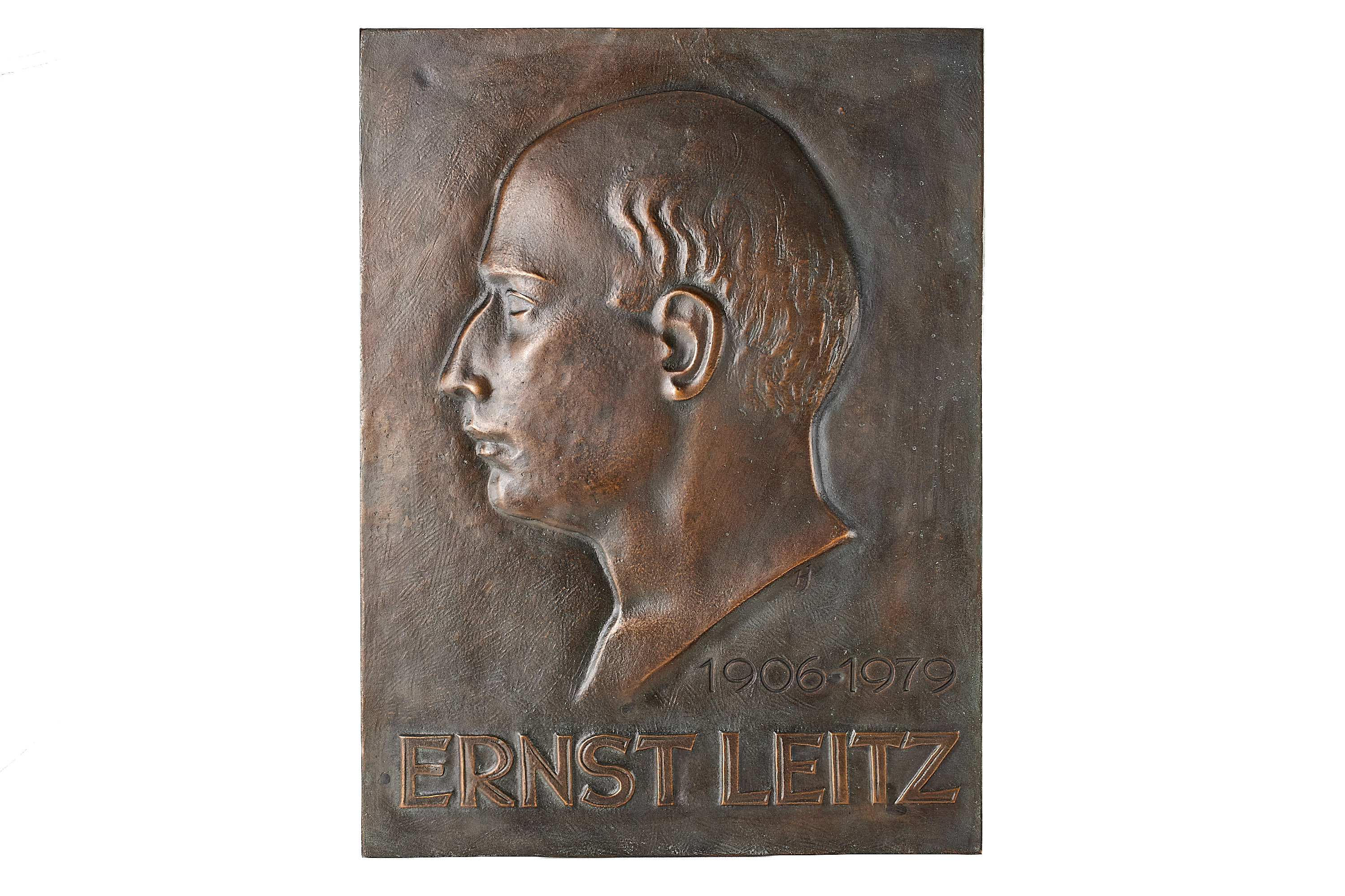 Bronze plaque Ernst Leitz III by Heinrich Janke *