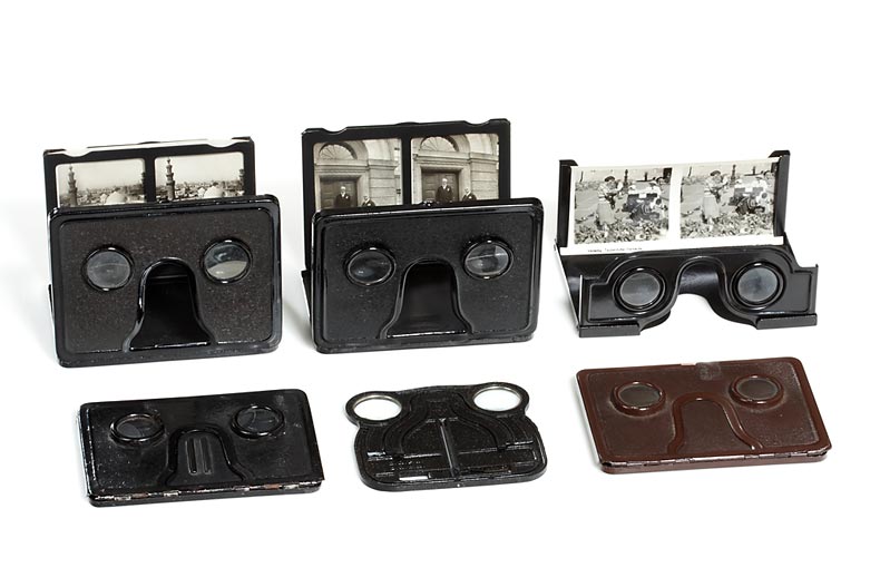 Metal Folding Stereoscopes (various)