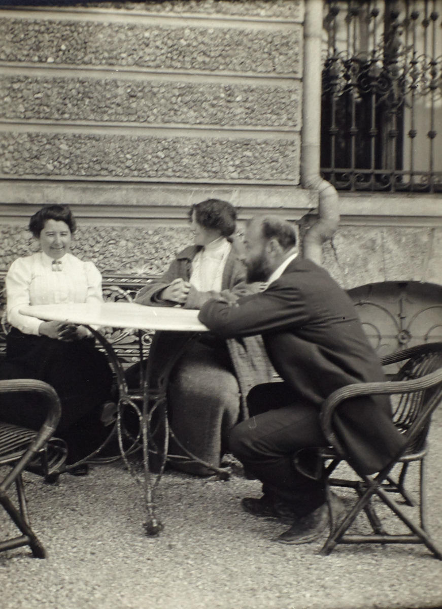 EMMA BACHER (1867–1948) Gustav Klimt, Emilie Flöge, Therese Flöge Paulick, Seewalchen Austria 1912