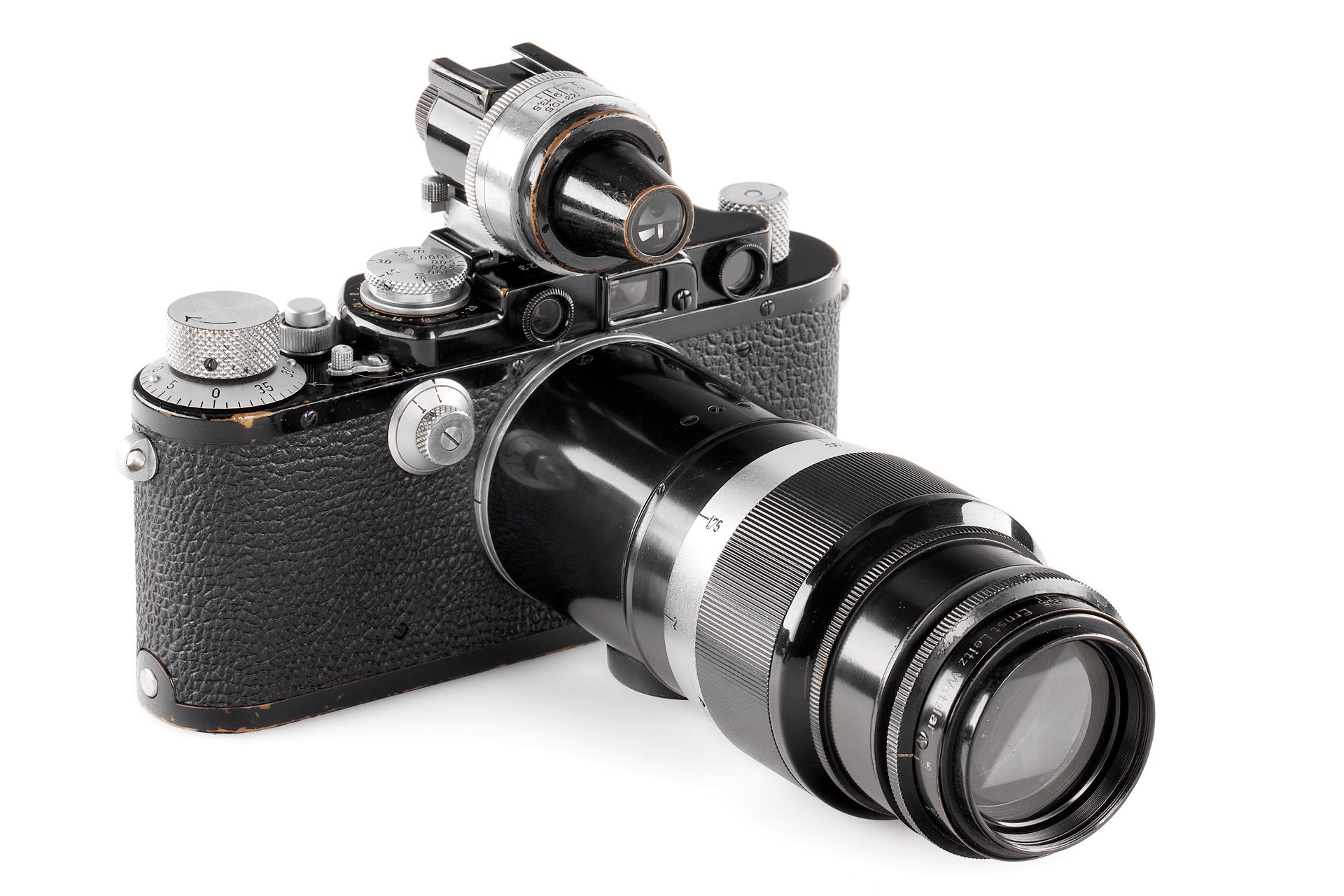 Leica IIIa Syn. black/chrome + Hektor 4.5/13.5cm