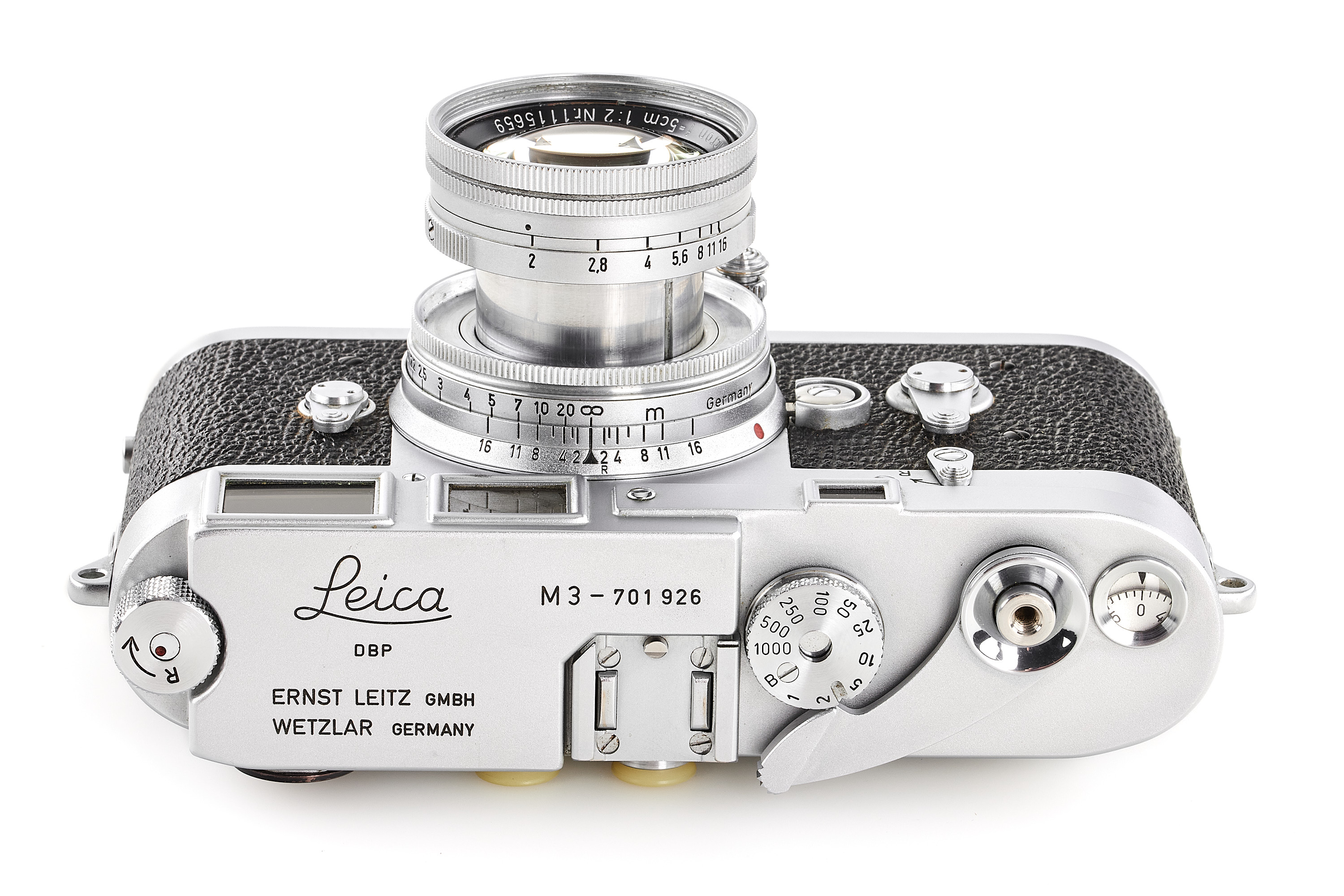 Leica M3 chrome Dual Stroke with Summicron 2/5cm | A01481