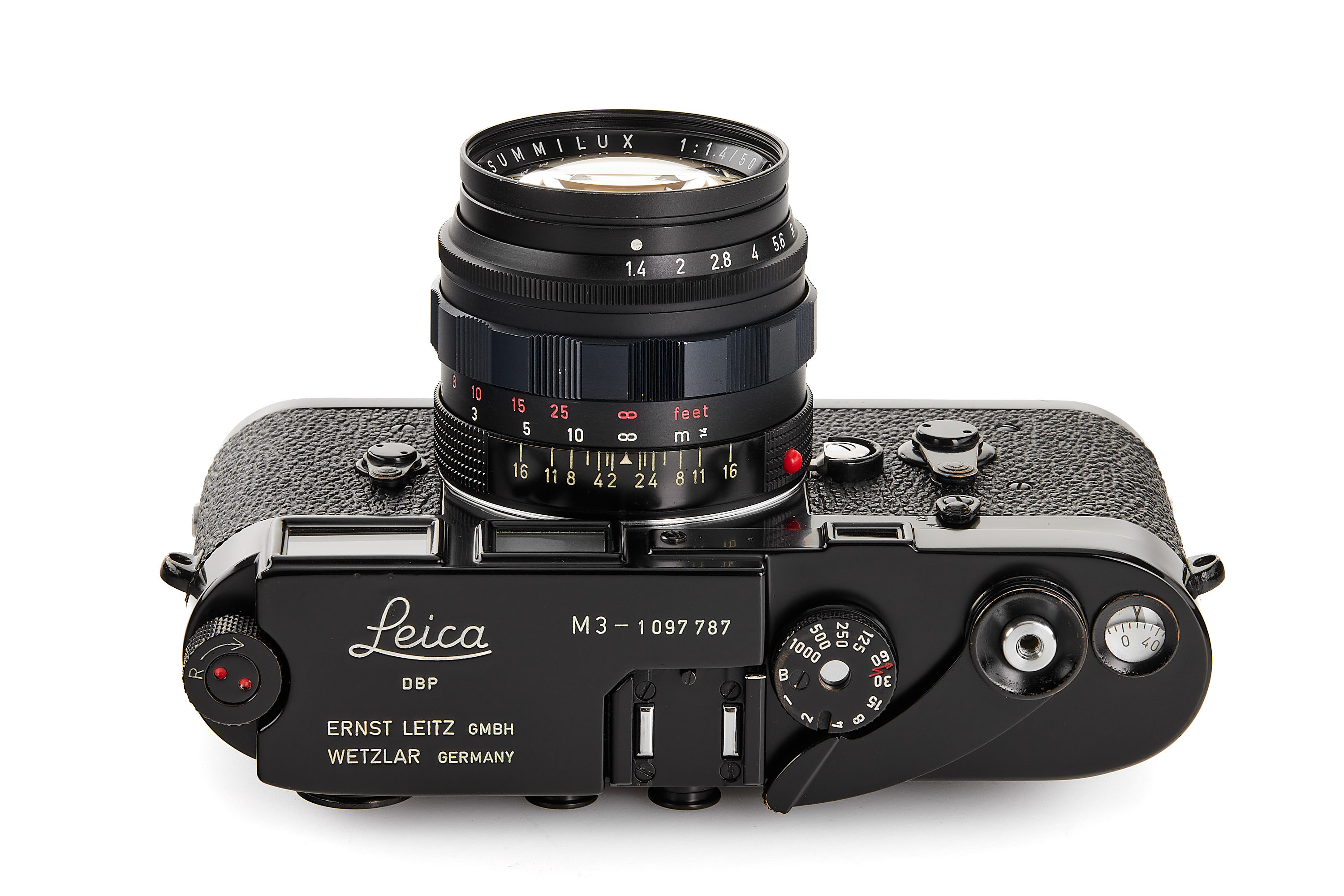 Leica M3 black paint with Summilux 1.4/50mm 'Günther Leitz Leica M3 black paint with Summilux 1.4/50mm 'Günther Leitz