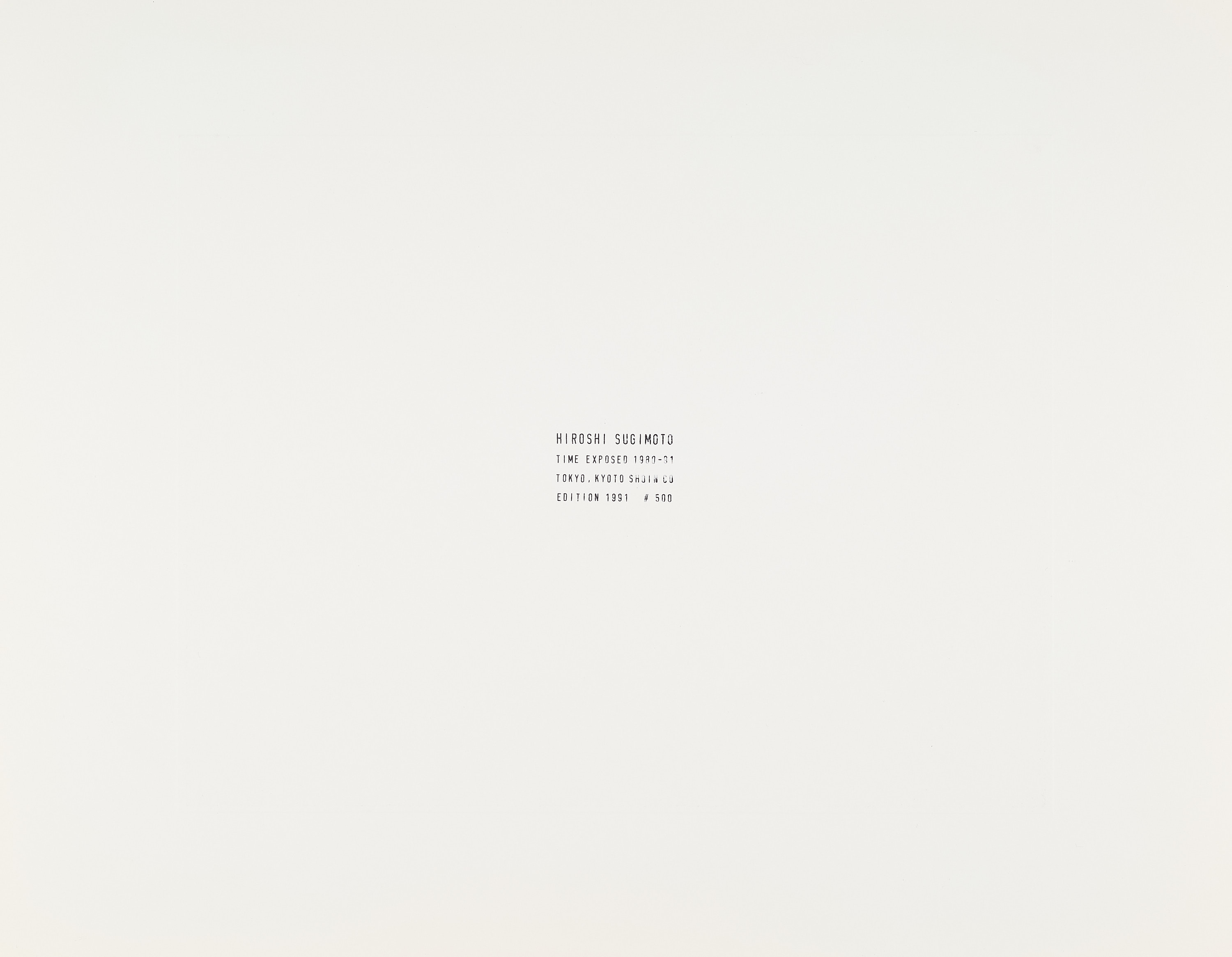 HIROSHI SUGIMOTO (*1948) - Bay of Biscay, Bakio, 1991