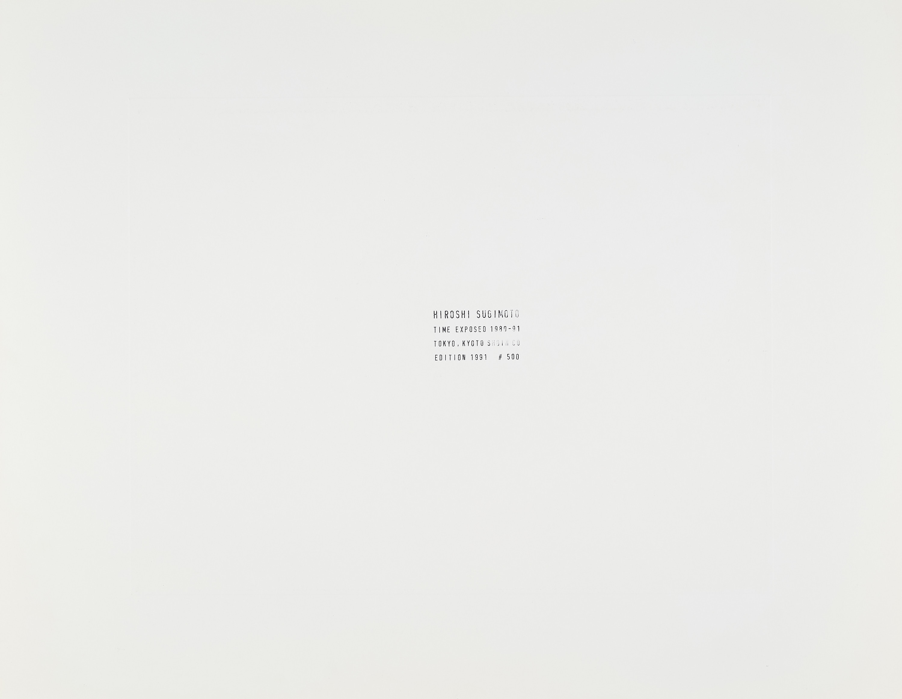 HIROSHI SUGIMOTO (*1948) - Irish Sea, Isle of Man, 1990