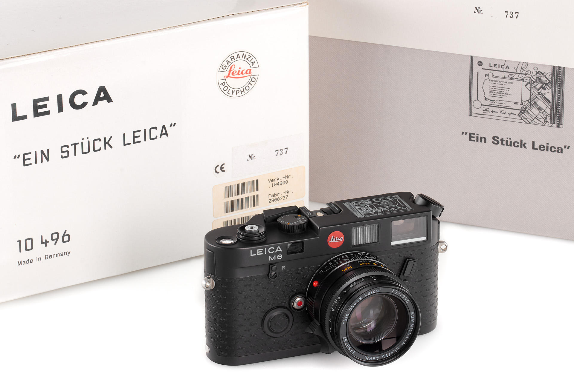 Leica M6 'Ein Stück Leica' 10496 Leica M6 'Ein Stück Leica' 10496
