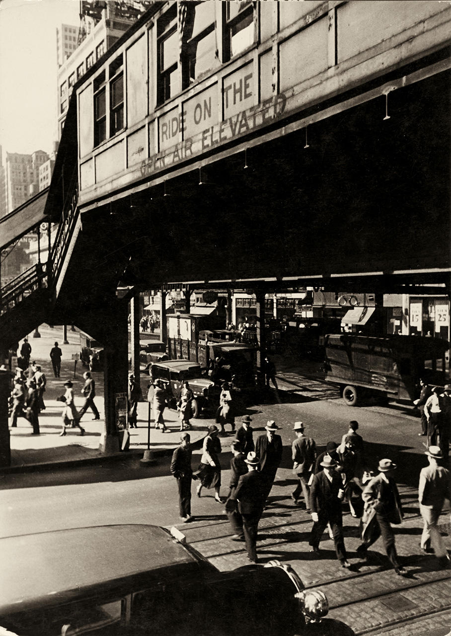 PAUL WOLFF (1887–1951) ‘Ride on the Open Air Elevated’, New York 1932