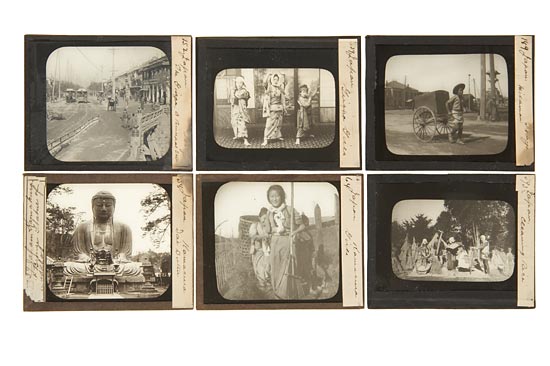 Approx. 105 Lantern Slides of Japan