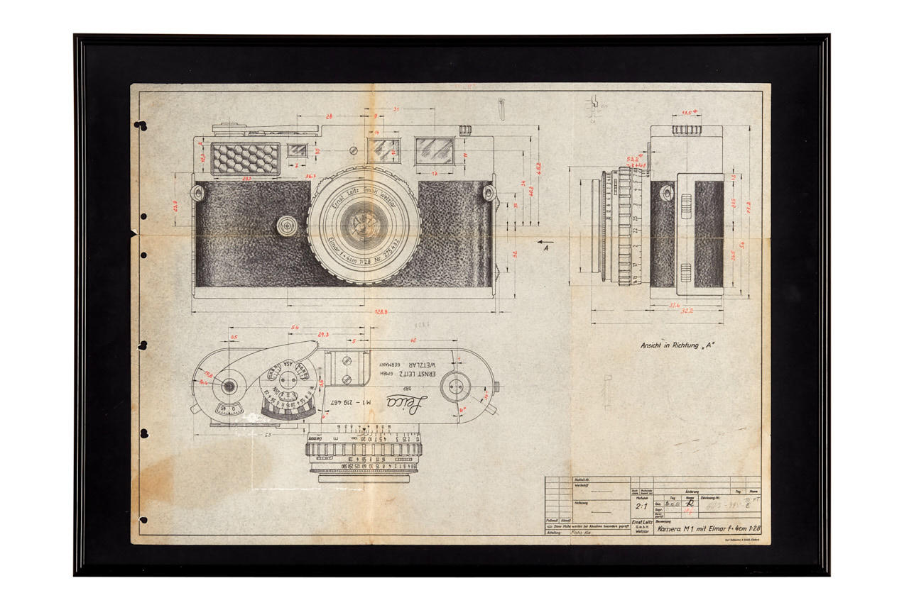 Leica M1 mit Elmar f=4cm 1:2,8 Blueprint