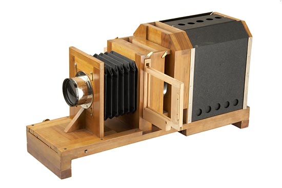 A Fine Walnut Lantern Projector