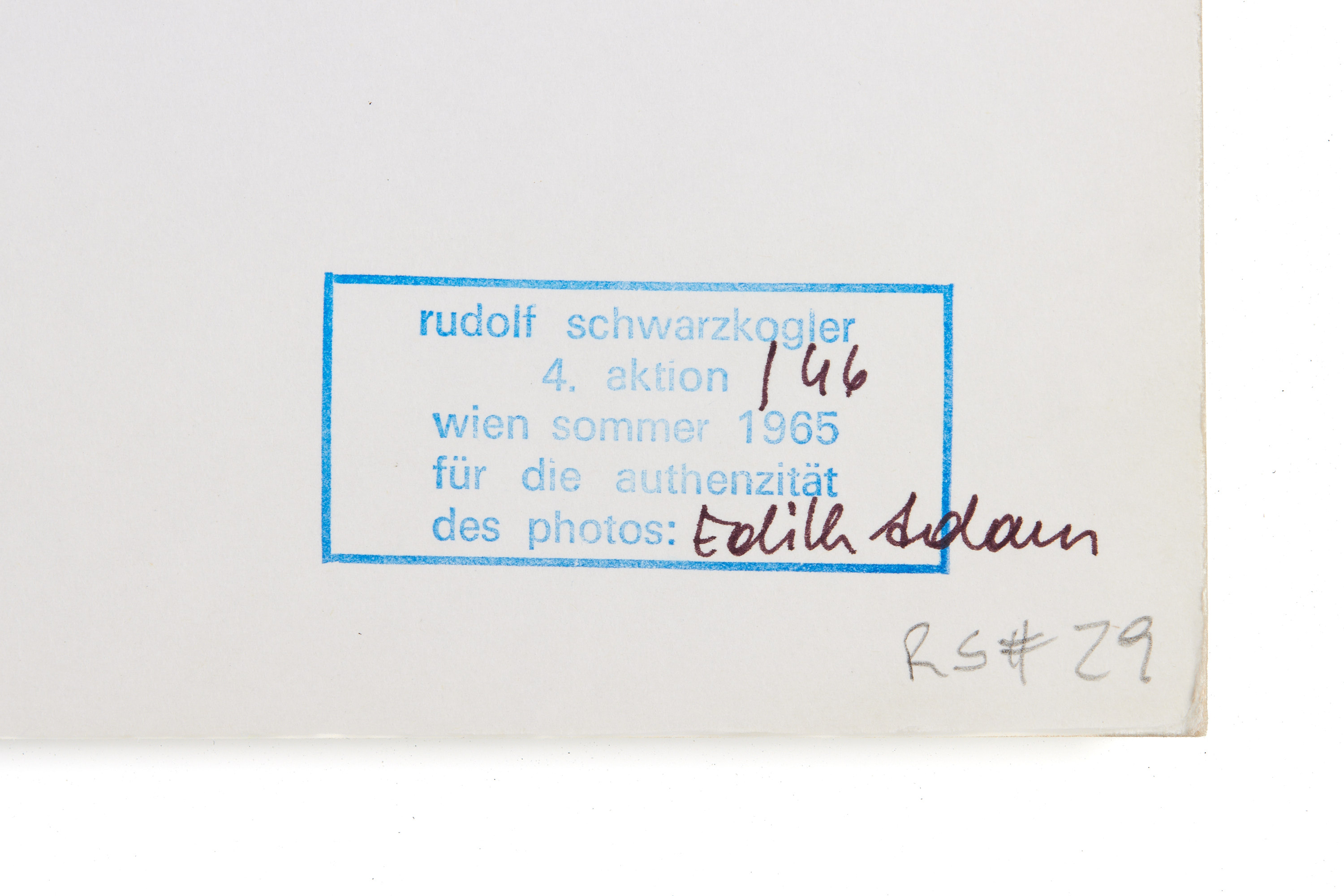RUDOLF SCHWARZKOGLER (1940–1969) - 4. Aktion, Vienna 1965