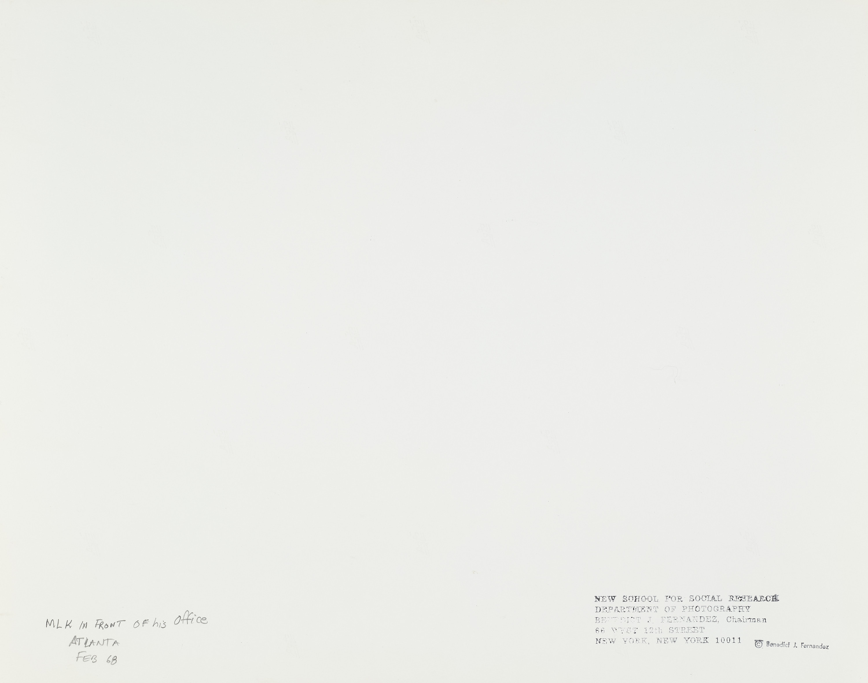BENEDICT J. FERNANDEZ (1936–2021) - Martin Luther King, A set of 11 photographs