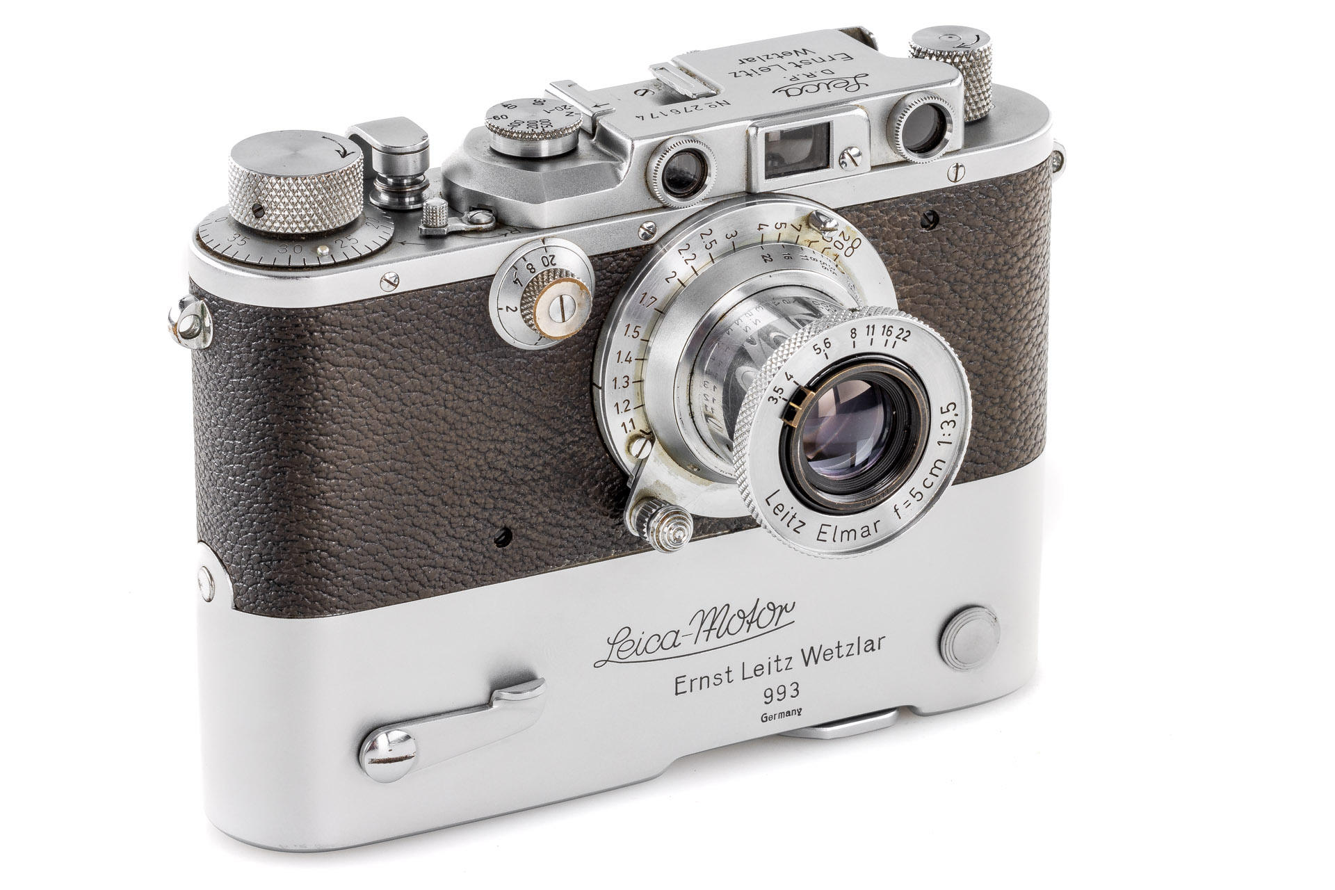 Leica III Mod. F + Leica-Motor MOOLY chrome Leica III Mod. F + Leica-Motor MOOLY chrome