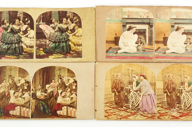 14 Hand-Coloured Stereographs 14 Hand-Coloured Stereographs