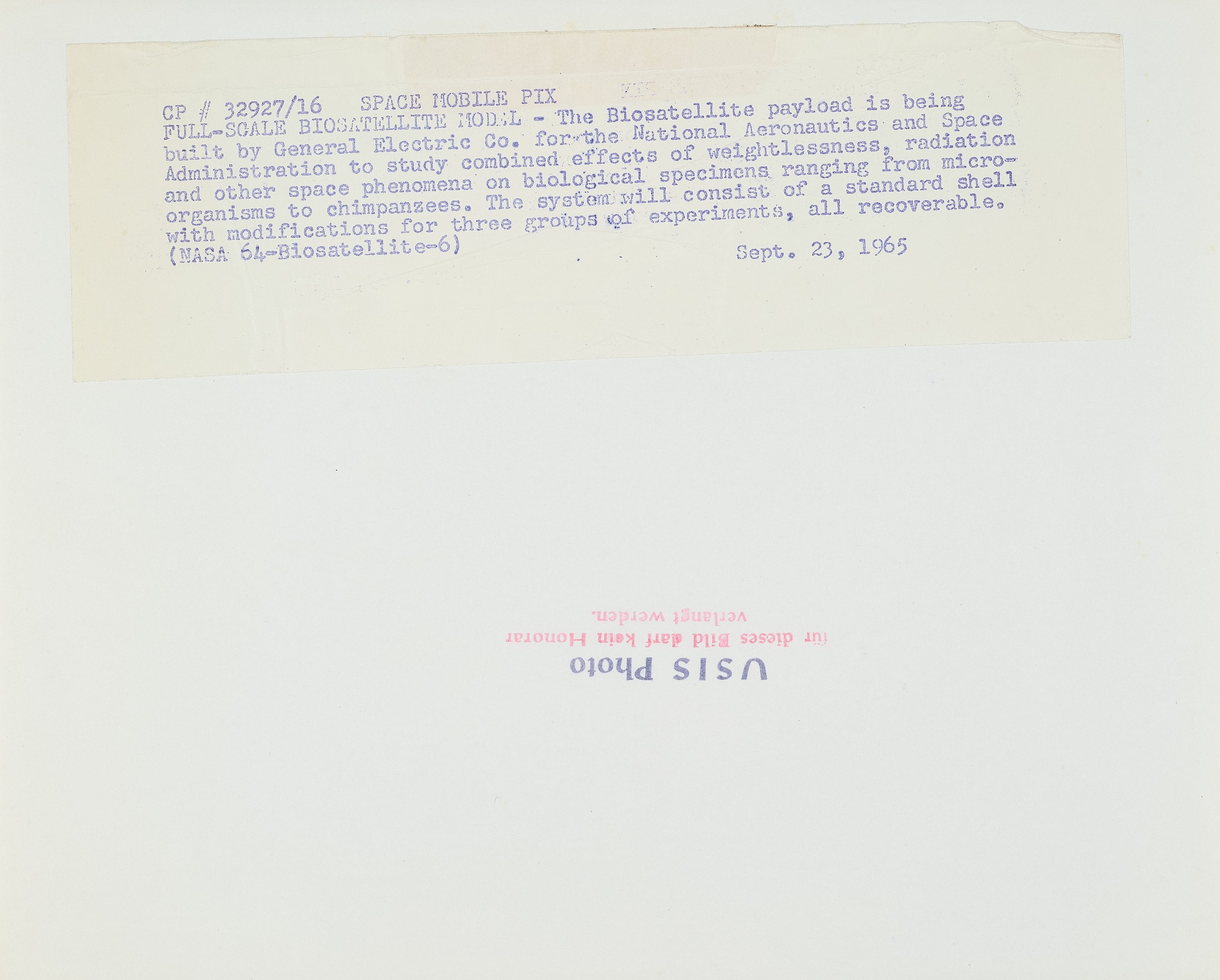 NASA - Set of 17 photographs, USA 1961- 1967