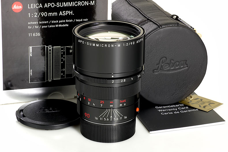 Apo-Summicron-M  2/90mm black paint ASPH. 11636 Apo-Summicron-M  2/90mm black paint ASPH. 11636
