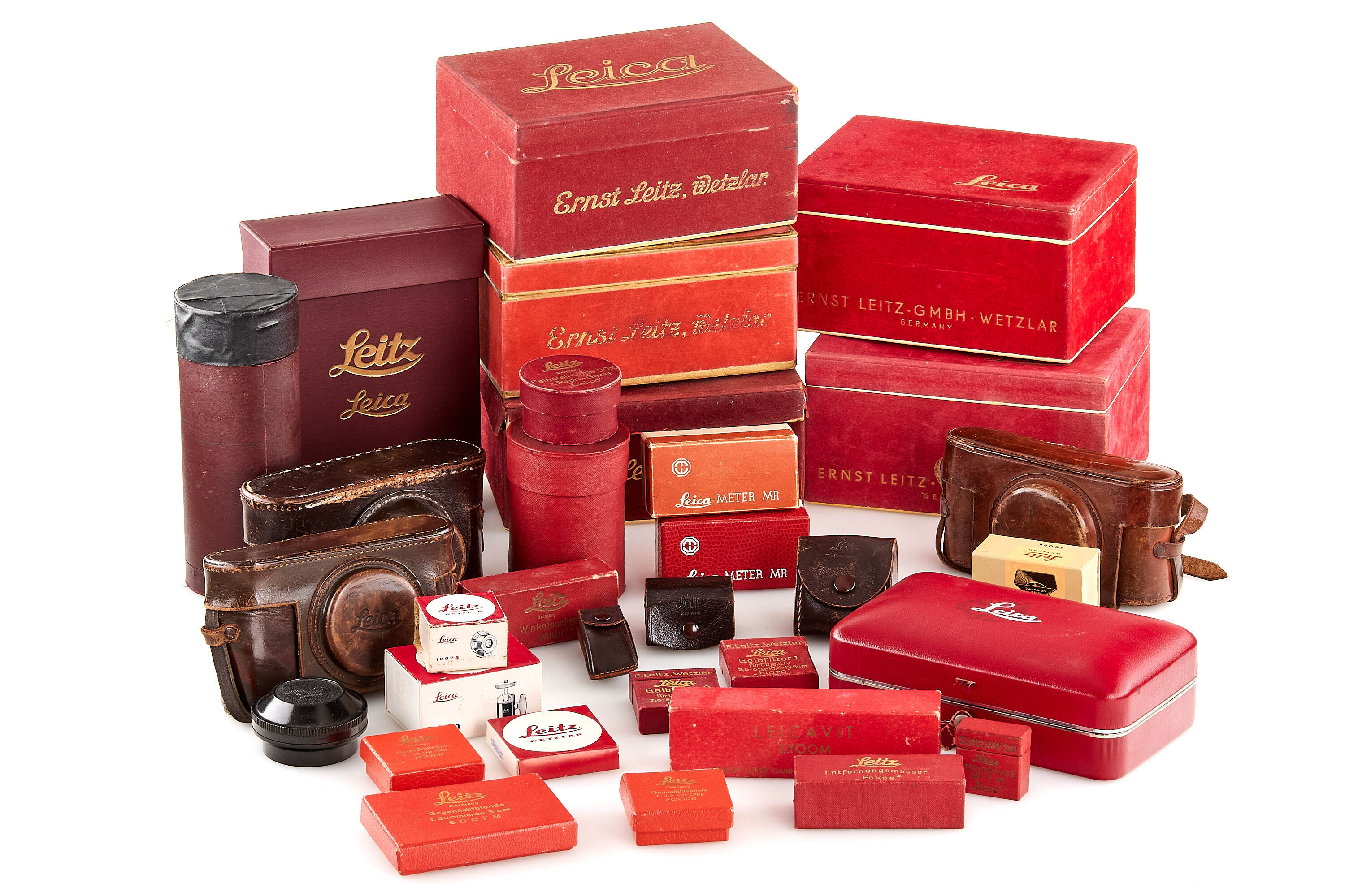 Leica Maker's Boxes, Cases Various