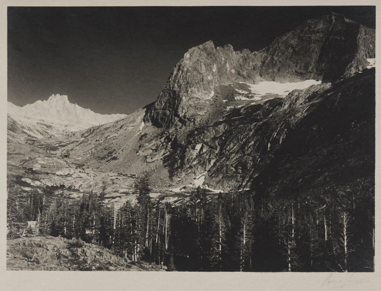 ANSEL ADAMS (1902–1984) In Cliff Creek Canyon - Sierra Nevada, 1920s