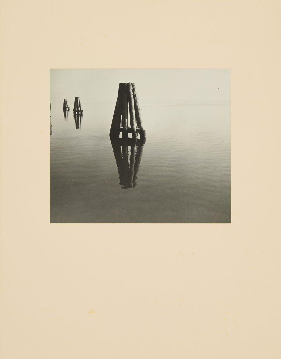 HERBERT LIST (1903–1975) ‘Holzpoller am ruhigen Wasser des Bodensees’ (Wooden poles in the calm waters of Lake Constance), 1934
