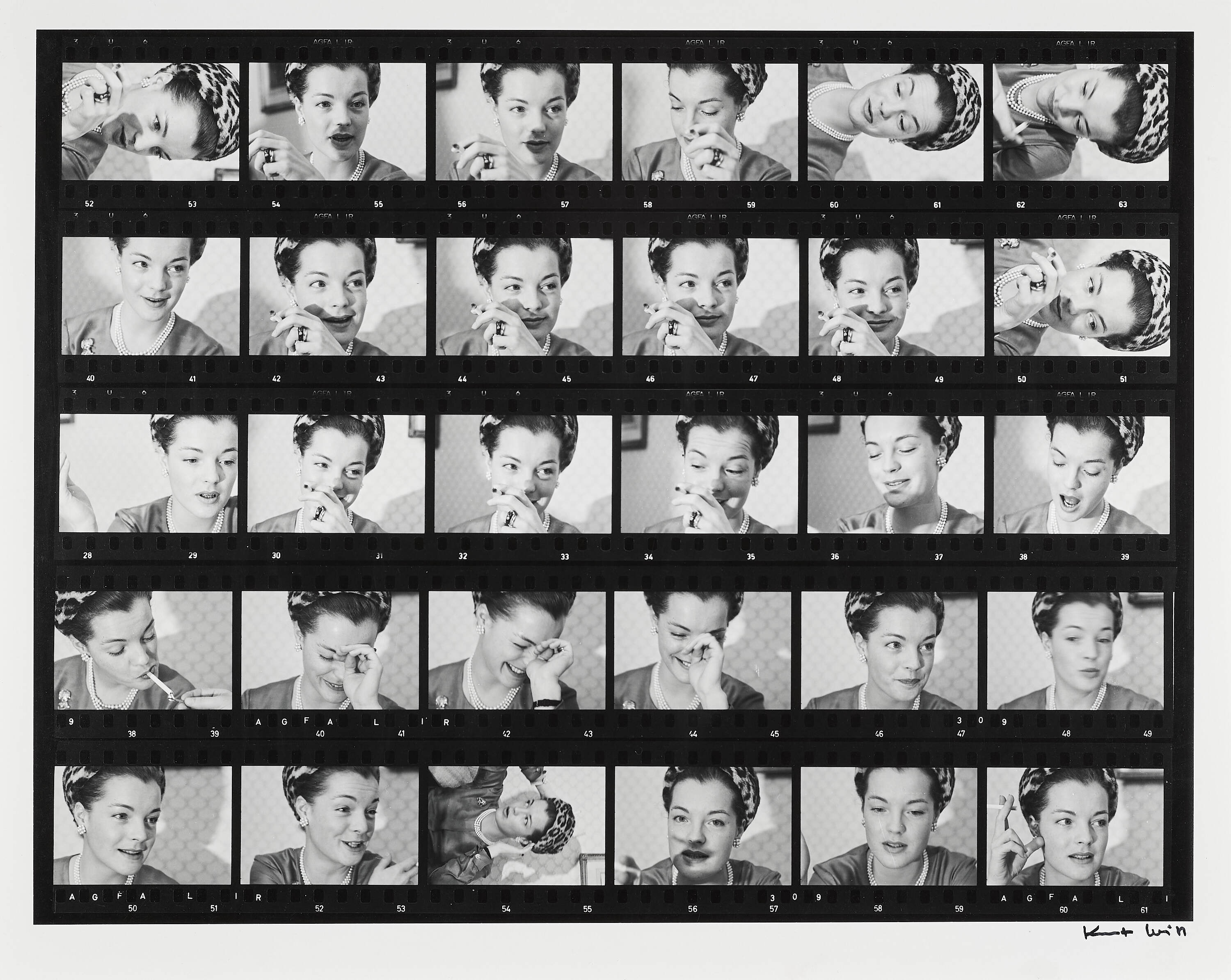 KURT WILL (1935–2008) - Romy Schneider (King Size Contact Sheet), 1963