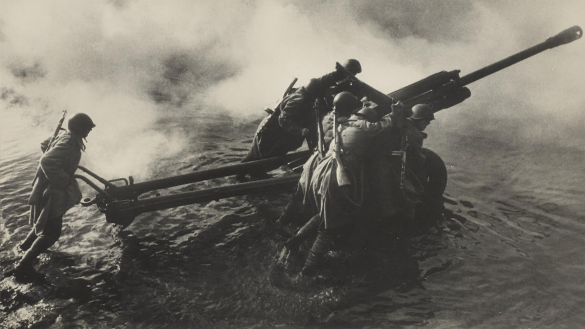 DMITRI BALTERMANTS (1912–1990) ‘Crossing the Oder’, December 1944