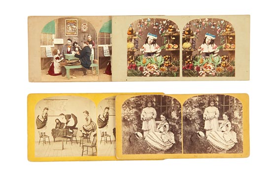 Approx. 125 Stereographs of Humorous and Genre Scenes