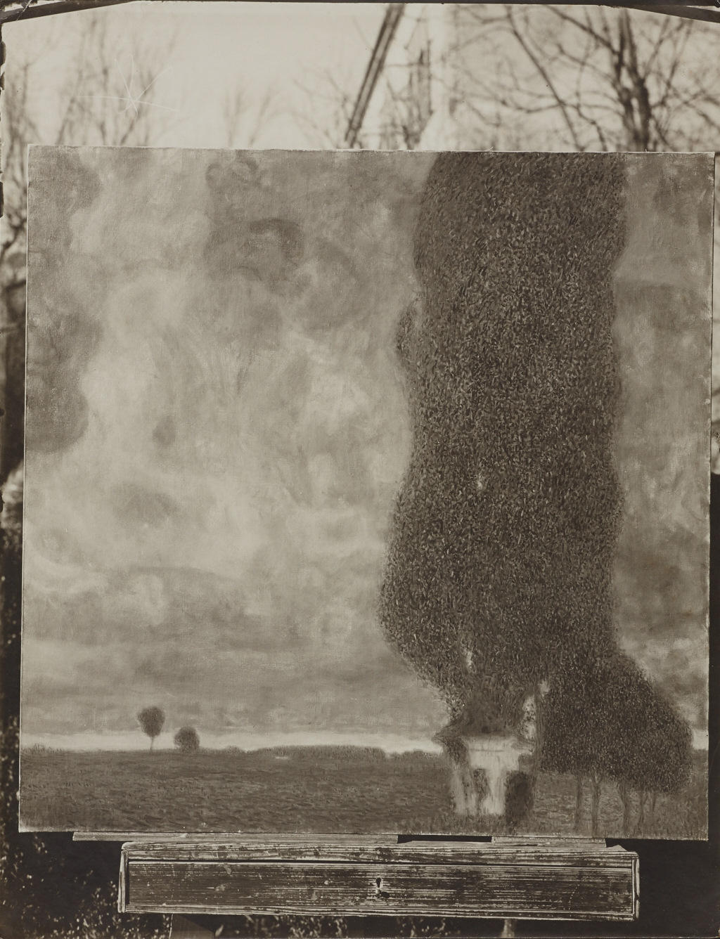 MORIZ NÄHR (1859–1945) ‘Die große Pappel II (Aufsteigendes Gewitter)’, 1903