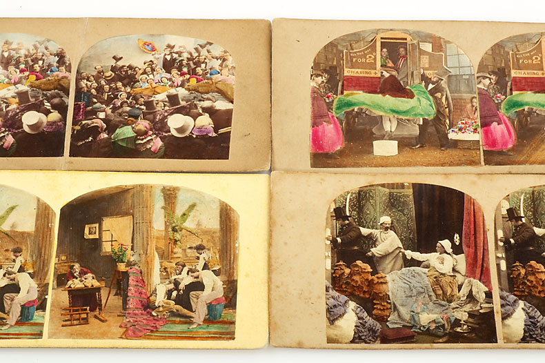 18 Hand-Coloured Stereographs 18 Hand-Coloured Stereographs