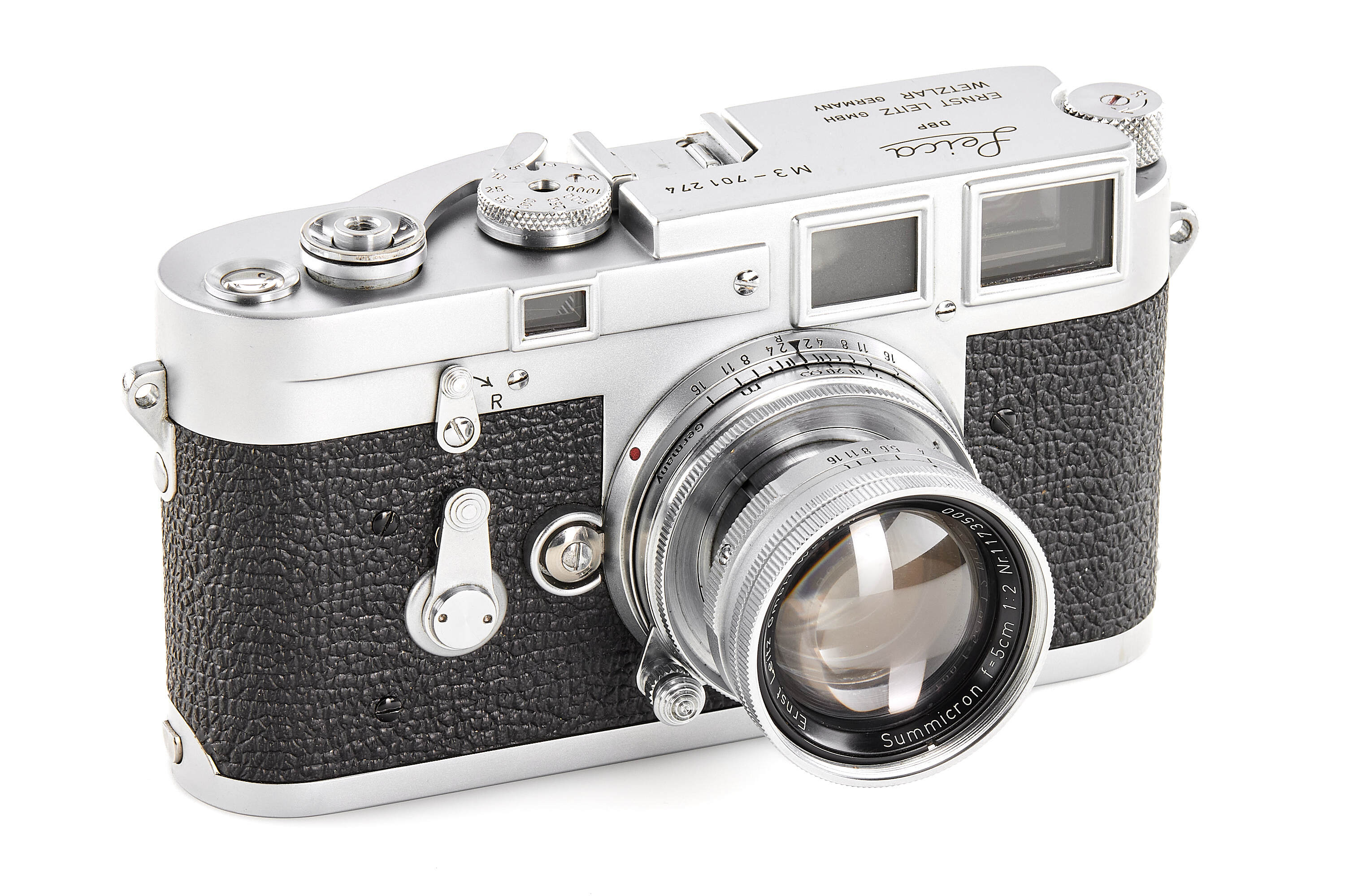 Leica M3 chrome Double Stroke with Summicron 2/5cm