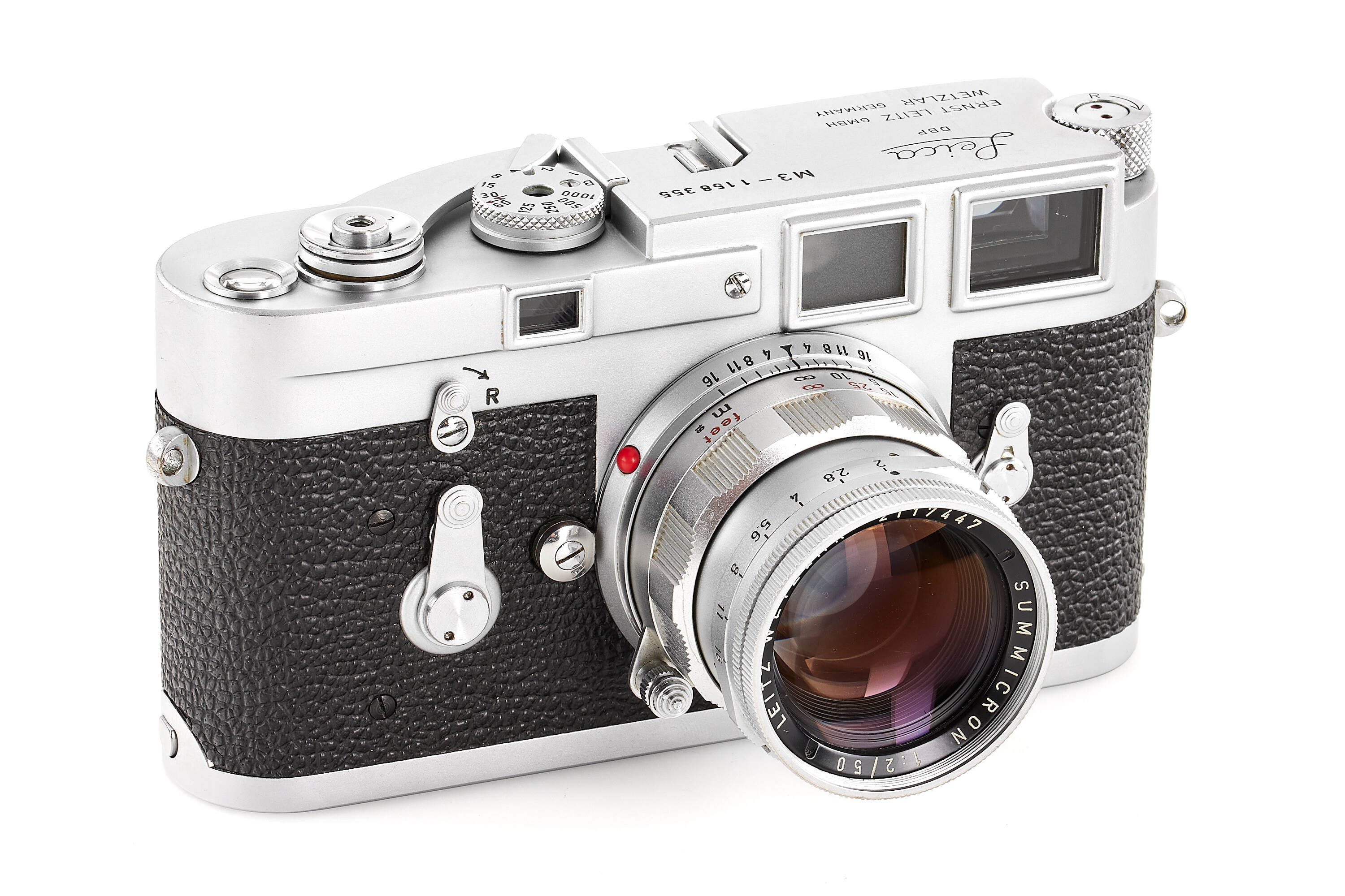 Leica M3 chrome Last Batch with Summicron rigid 2/50mm * Leica M3 chrome Last Batch with Summicron rigid 2/50mm *