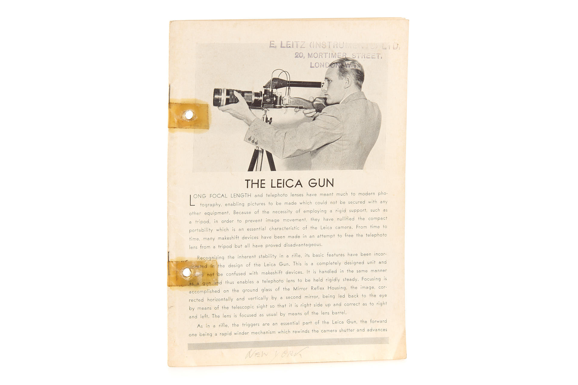 The Leica Gun brochure * The Leica Gun brochure *
