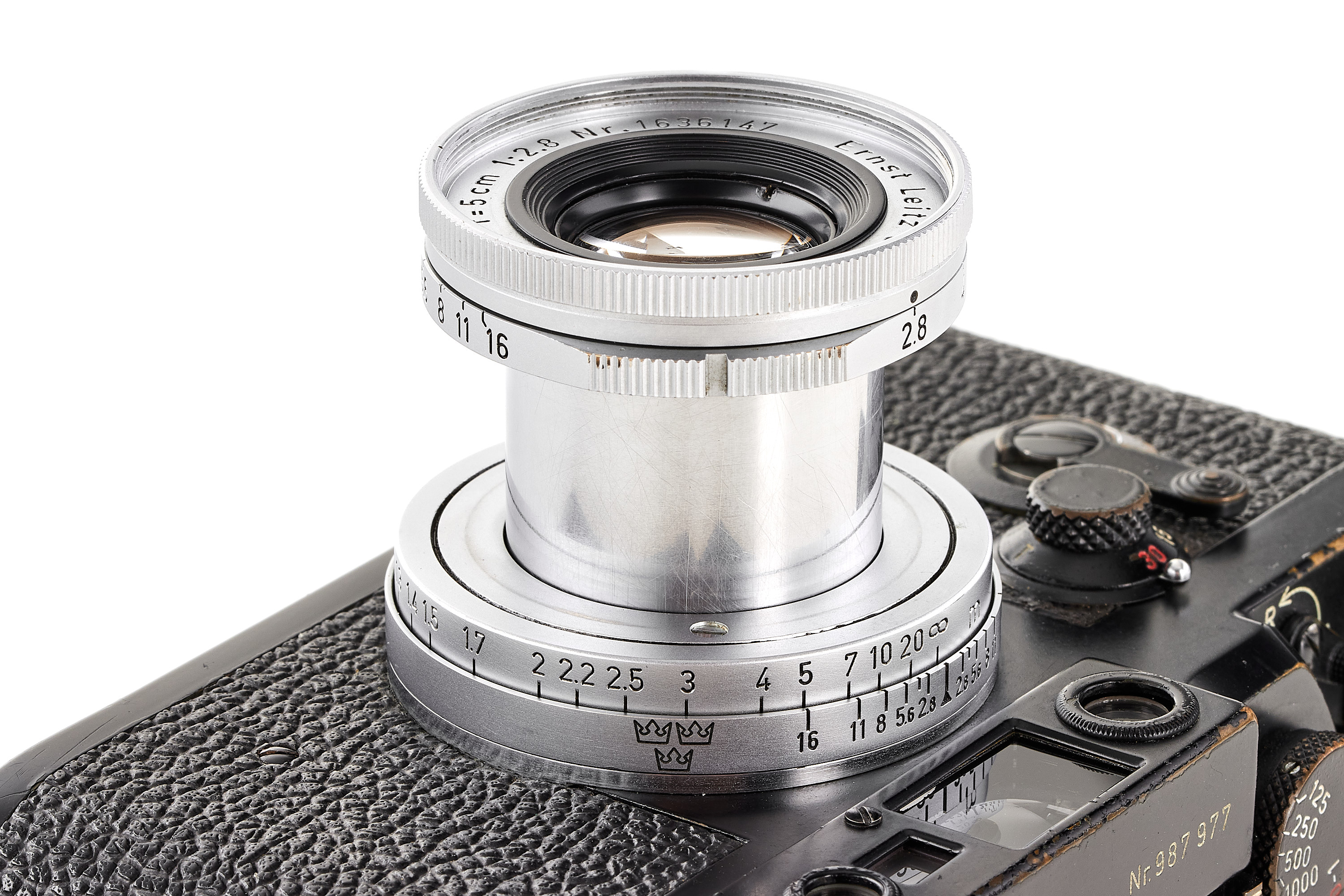 Leica IIIg Black Paint Swedish Army
