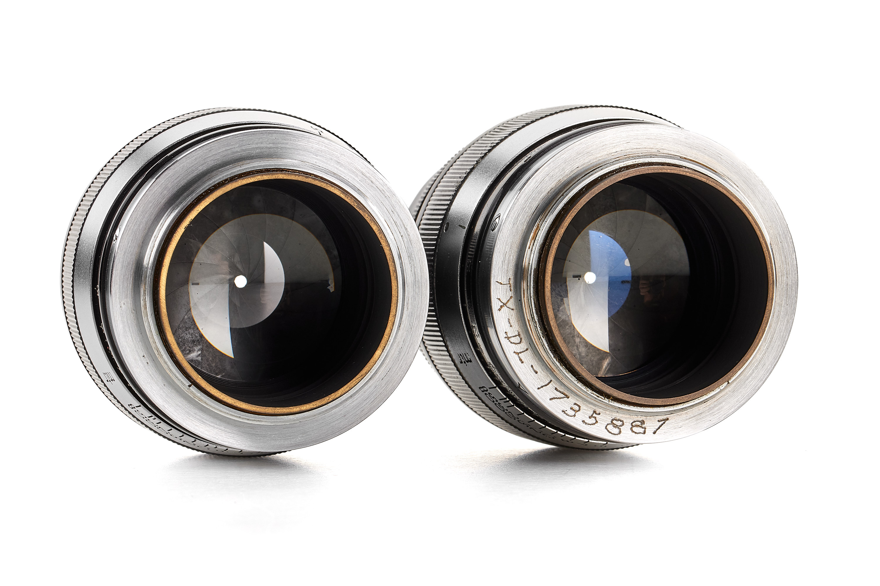 Hektor 1.9/7.3cm HEGRA black/chrome set no.437286 and no.437287 *