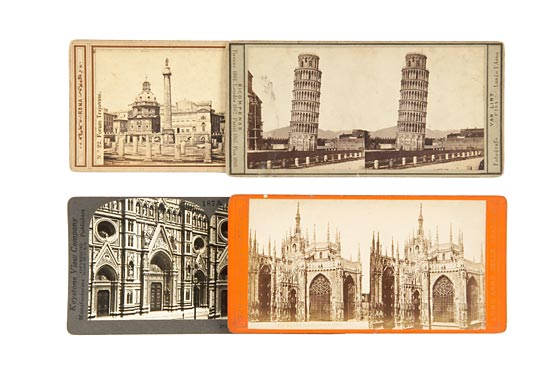 Approx. 105 Stereographs of Italy
