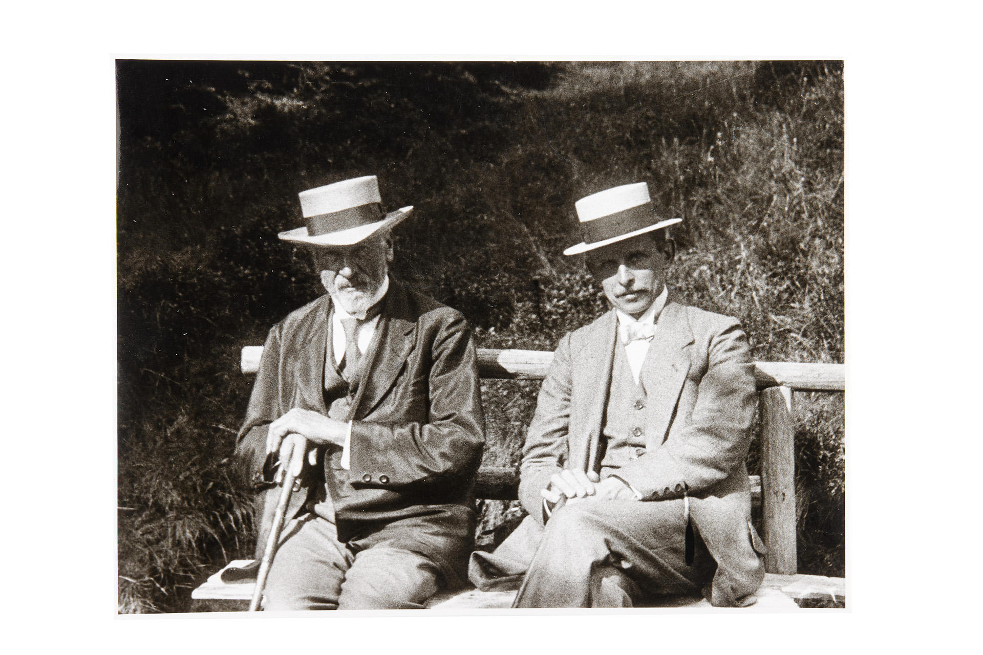 Oskar Barnack with Dr. Ernst Leitz Vintage Print * Oskar Barnack with Dr. Ernst Leitz Vintage Print *